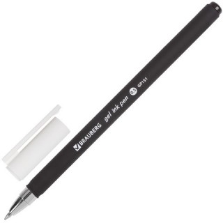 Ручка гелевая BRAUBERG "Matt Gel", ЧЕРНАЯ, корпус soft-touch, узел 0,5 мм, линия 0,35 мм, 142944 Китай