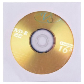 Диск DVD-R VS, 4,7 Gb, 16x, бумажный конверт (1 штука) Тайвань (Китай)