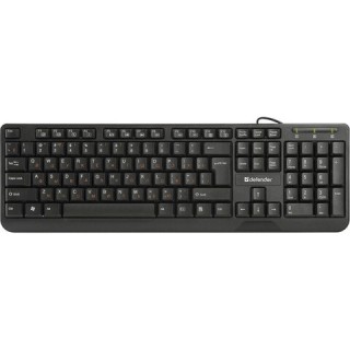 Клавиатура проводная DEFENDER OfficeMate HM-710 RU, USB, 104 клавиши + 12 дополнительных клавиш, мультимедийная, черная, 45710 Китай