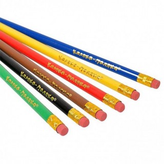 Набор цветных карандашей Каляка-Маляка с ластиком 6 цв. трехгран. корп. пластик карт.уп. ККМП6 Китай