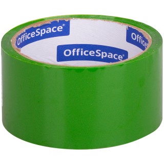 Клейкая лента упаковочная OfficeSpace, 48мм*40м, 45мкм, зеленая, ШК КЛ_6287, Россия