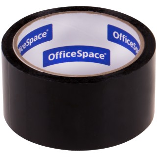 Клейкая лента упаковочная OfficeSpace, 48мм*40м, 45мкм, черная, ШК КЛ_18878, Россия