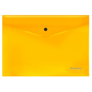 Папка-конверт на кнопке Berlingo "Neon" А4, 200мкм, прозрачная оранжевый неон EFb_A4394 Китай