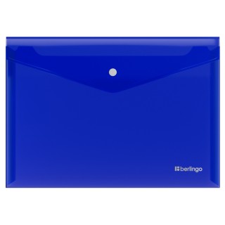 Папка-конверт на кнопке Berlingo "No Secret", А4, 200мкм, синяя EFb_04102 Китай