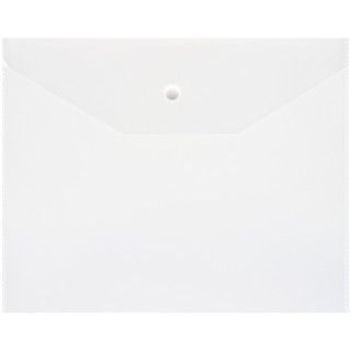 Папка-конверт на кнопке OfficeSpace А5 (190*240мм), 120мкм, пластик, прозрачная 344558 Россия