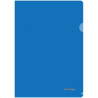 Папка-уголок Berlingo, А4, 180мкм, прозрачная синяя AGp_04102 Россия