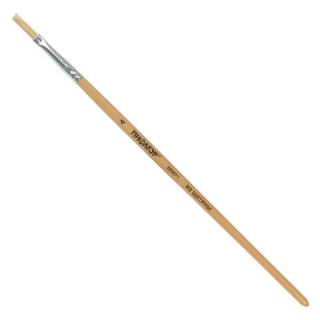 Кисть ПИФАГОР, ЩЕТИНА, плоская, Љ 4, деревянная лакированная ручка, 200871 Китай