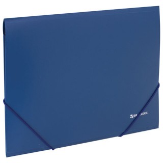 Папка на резинках BRAUBERG, стандарт, синяя, до 300 листов, 0,5 мм, 221623 Россия