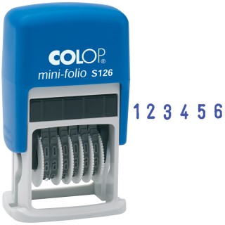 Нумератор мини автомат Colop, 3,8мм, 6 разрядов, пластик, карт. уп. S 126/BL Чехия