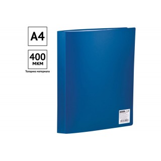 Папка с 40 вкладышами OfficeSpace, 21мм, 400мкм, синяя F40L2_290, Россия