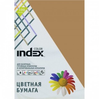 Бумага цветная Index Color, 80гр, А4, табачный (19), 100л, арт. IC19/100, Швеция