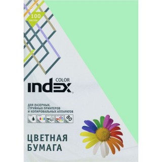 Бумага цветная Index Color, 80гр, А4, светло-зеленый (65), 100л, арт. IC65/100, Швеция