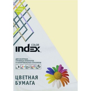 Бумага цветная Index Color, 80гр, А4, ваниль (12), 100л, арт. IC12/100, Россия