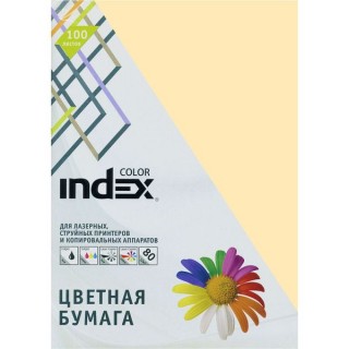 Бумага цветная Index Color, 80гр, А4, кремовый (13), 100л, арт. IC13/100, Швеция