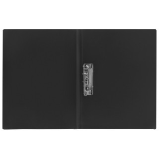 Папка с боковым металлическим прижимом STAFF, черная, до 100 листов, 0,5 мм, 229233, Россия