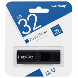 Флеш-диск 32 GB SMARTBUY Fashion USB 3.0, черный, SB032GB3FSK Китай