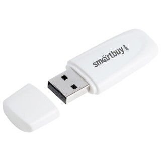 Флеш-диск 8 GB SMARTBUY Scout USB 2.0, белый, SB008GB2SCW Китай