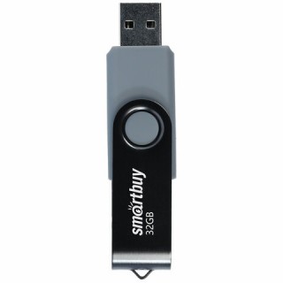 Флеш-диск 32 GB SMARTBUY Twist USB 2.0, черный, SB032GB2TWK Китай