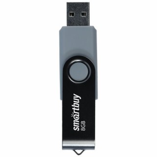 Флеш-диск 8 GB SMARTBUY Twist USB 2.0, черный, SB008GB2TWK Китай