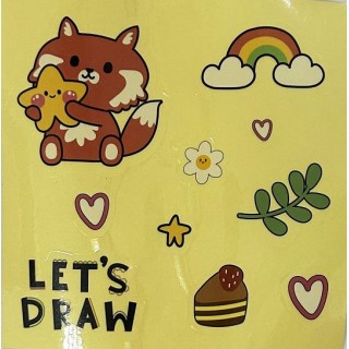 Подставка д/канц LOREX KIDS STICKERS вращающ. 3 отд. 160х105х115 мм роз. пластик с наклейками LXKDOST-PK Китай