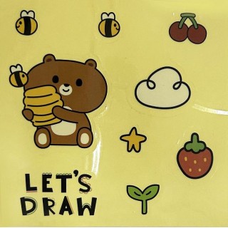 Подставка д/канц LOREX KIDS вращающ. 3 отд. 160х105х115 мм голуб. пластик с наклейками LXKDOST-SB Китай
