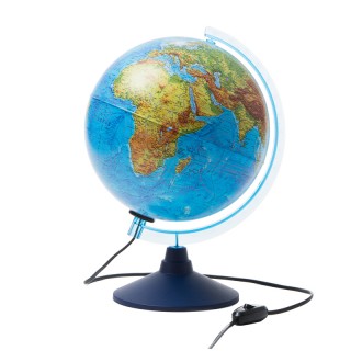 Глобус физико-политический Globen, 25см, с подсветкой на круглой подставке Ке012500191 Россия