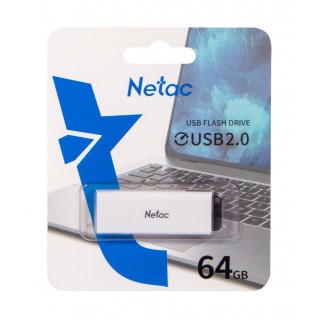 Флеш-диск 64 GB NETAC U185, USB 2.0, белый, NT03U185N-064G-20WH Китай