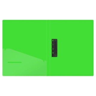 Папка c зажимом Berlingo "Neon" А4, 17мм, 1000мкм, зеленый неон, D-кольца, с внутр. карманом FSc_A4392 Китай