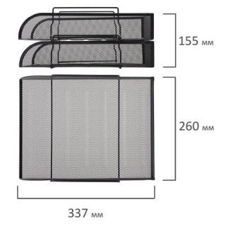 Настольный набор из металла BRAUBERG "Germanium", 7 предметов, черный, 231962 Китай