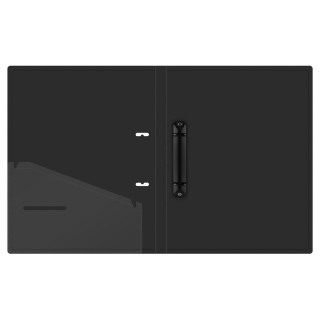 Папка на 2 кольцах Berlingo "Soft Touch", 24мм, 700мкм, черная, D-кольца, с внутр. карманом RB4_2D980 Китай