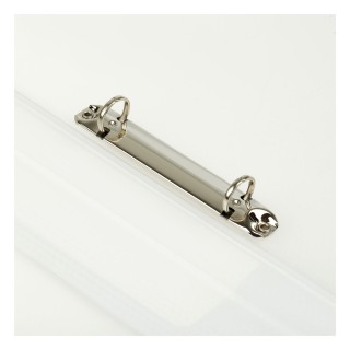 Папка на 2 кольцах СТАММ "Кристалл" А4, 25мм, 700мкм, пластик, бесцветная ММ-30749 Россия