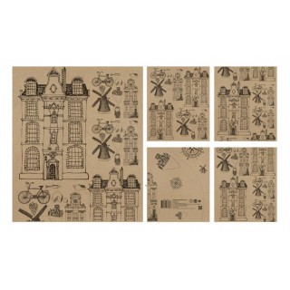 Тетрадь общая (скоба), ф.170х205мм, крафт, клетка 96 л., 1+0 серия Старая Европа Арт. С 1405, Беларусь