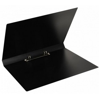 Папка с кольцами INFORMAT А4 2 кольца 700 мкм 25 мм черный пластик песок карман для маркир. этикетки вертик. NP5075Bk -Россия