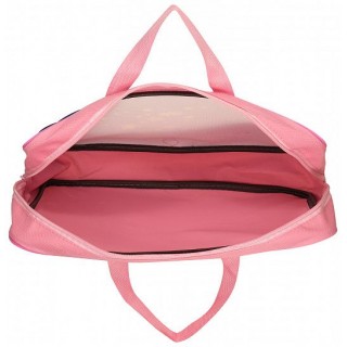 Папка д/труда с 2 ручками А4 широкая Schoolformat SHINE BRIGHT 350х265х60 мм синий полиэстер молния сверху д/девочек ПТРТМР-ШНБ -Россия