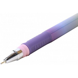 Ручка маслян. LOREX GRADIENT FUSION Double Soft синий 0,7 мм дизайн кругл. корп. ultra-soft touch грип игольчатый наконечник LXOPDS-GF Китай