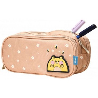 Пенал 3 отд. бол. LOREX KIDS COOKIE BEAR 210x90x90 мм бежев. полиэстер LXKPCSC-CB Китай