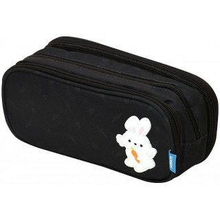 Пенал 3 отд. бол. LOREX KIDS WHITE RABBIT 210x90x90 мм черн. полиэстер LXKPCSC-WR Китай