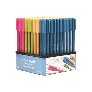 Ручка шарик. Linc PENTONIC Color синий 0,7 мм ассорти кругл. корп. игольчатый наконечник 7124-100, Индия