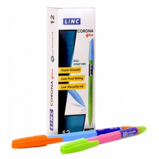 Ручка шарик. Linc Corona Plus Fancy colors синий 0,7 мм ассорти шестигран. корп. 3002N-FC, Индия