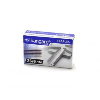 Скобы 26/6 Kangaro 1000 шт/уп арт.26/6-1М, ИНДИЯ