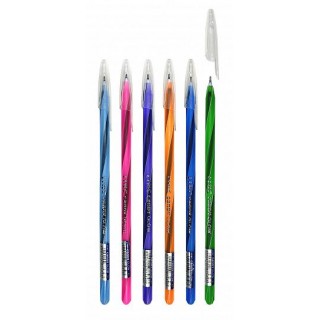 Ручка шарик. Linc CANDY Glow синий 0,7 мм ассорти кругл. корп. игольчатый наконечник 7008LN, Индия