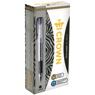 Ручка гелевая Crown "Jell-Belle" черная, 0,5мм, грип JBR-700B, Корея