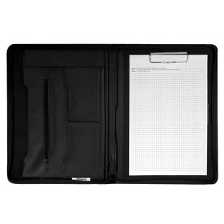 Папка А4 кож/зам черный с прижимом 129и , Россия