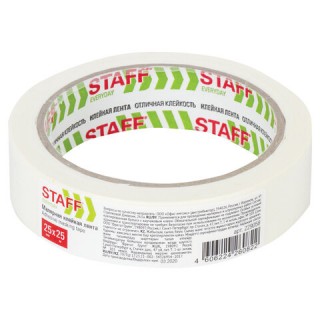 Клейкая лента малярная креппированная 25 мм x 25 м, STAFF, 229058, Россия