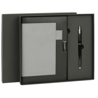 Ежедневник в наборе с ручкой А5, 144x210 мм, BRAUBERG 