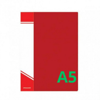 Папка с файлами INFORMAT А5 20 файлов красн. пластик 550 карман д/маркир.этикет. NP01A5-20R Россия