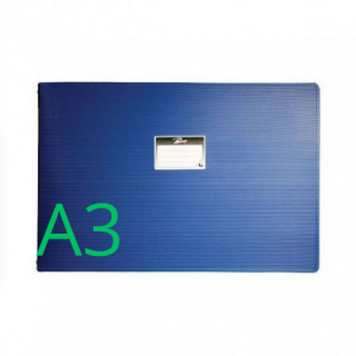 Папка с кольцами РЕГИСТР А3 4 кольца 800 мкм 25 мм синий пластик, гориз. A3D-254/295 Россия