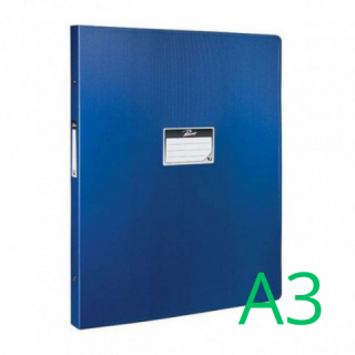 Папка с кольцами РЕГИСТР А3 4 кольца 800 мкм 25 мм синий пластик, вертик. A3K-254/295 Россия