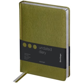 Ежедневник недатированный, А5, 160л., кожзам, Berlingo "Starlight", серебр. срез, салатовый UD0_83502, Китай