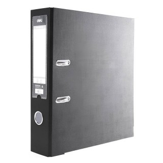 Папка-регистратор 75мм Deli ПВХ Эко А4 1,8мм, черный F81875B, Китай